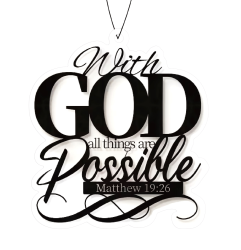 With God Anything Is Possible Ocean Scent Car Air Freshener