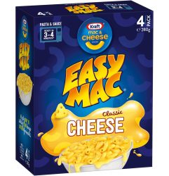 Kraft Easy Mac and Cheese Macaroni Pasta Classic Box 4 Pack 280g