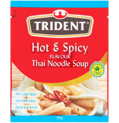 Trident Hot and Spicy Flavour Thai With Noodles Soup Pack 50g X 5 Packs