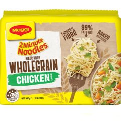 Maggi 2 Minute Instant Wholegrain Chicken Noodles 5 Pack