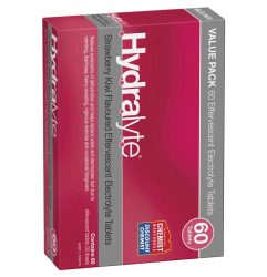 Hydralyte Electrolyte Effervescent Strawberry Kiwi 60 Tablets