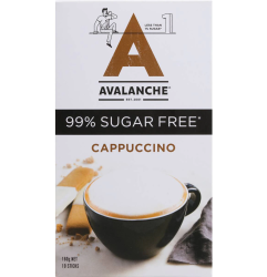 Avalanche 99% Sugar Free Coffee Cappucinno Sachets 10 Pack