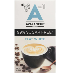Avalanche Sugar Free Coffee Flat White Sachets 10 Pack