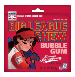 Big-League-Chew-Strawberry-Bubble-Gum-60g-Bag-X-12-Bags-USA-154268888605