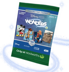 Woolworths Woolies Disney Wonders Cards Collectables Pack
