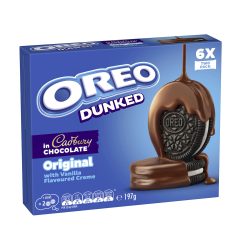 Oreo Cadbury Dunked Chocolate Coated Biscuits 197g
