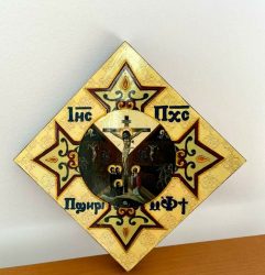 Religious-Christian-Orthodox-Art-Plaque-Painting-Jesus-Crucifix-Easter-153978562489