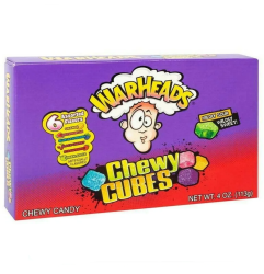 Warheads Cubes Sour Chewy Candy 113g Theatre Box X 12 Boxes