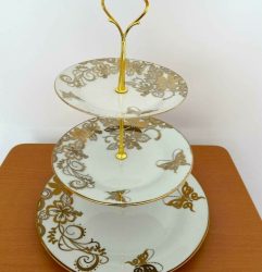 White-Glass-Cupcake-Cake-Muffin-Plate-Stand-Giftbox-Set-Decor-Brand-New-153978520266