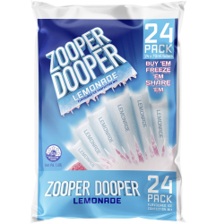 Zooper Dooper Ice Blocks Frozen Lemonade Sticks 24 Pack