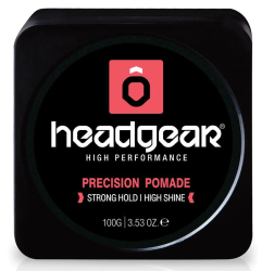 Headgear Strong Hold High Shine Precision Pomade Mens Hair Styling 100g
