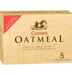 Cussons Oatmeal Body Hand Bar Soap 5 Bars Pack