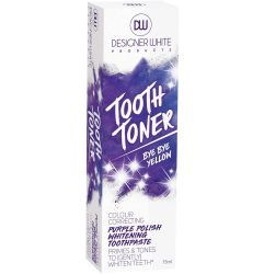 Designer White Tooth Toner Purple Polish Teeth Whitening Toothpaste 75ml