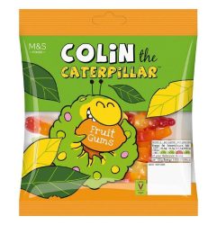 M&S Colin The Caterpillar Fruit Gums Gummies Candy Bag 170g