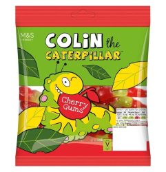 M&S Colin The Caterpillar Cherry Gums Gummies Candy Bag 170g