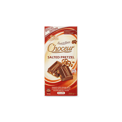 Choceur Salted Pretzel Chocolate Block Bar 200g - Aldi Chocolate