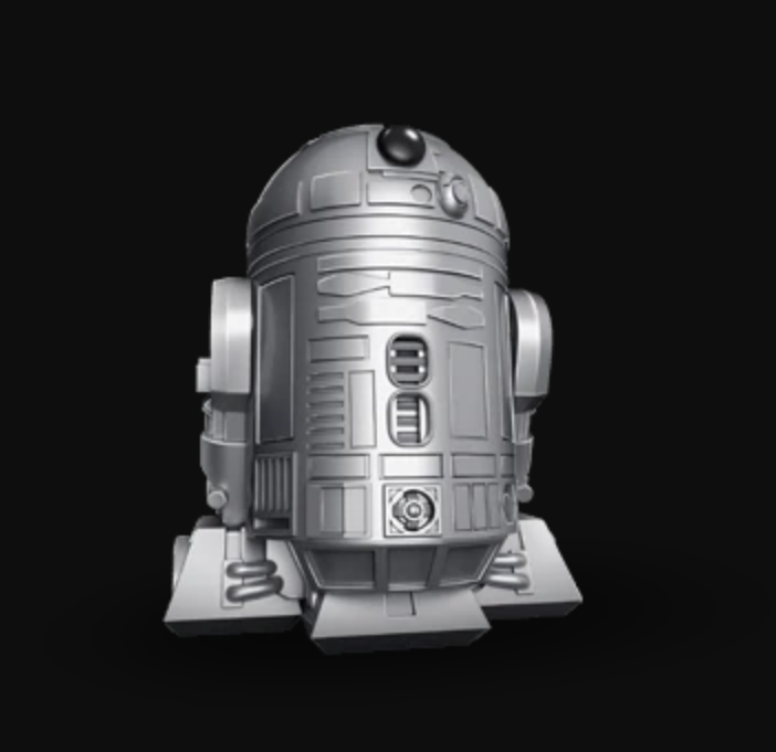 Woolworths Disney Ooshies - R2D2 Star Wars Metallic