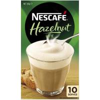 Nescafe Coffee Hazelnut Latte Sachets 10 Pack
