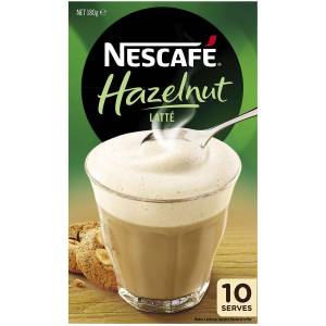 Nescafe Coffee Hazelnut Latte Sachets 10 Pack