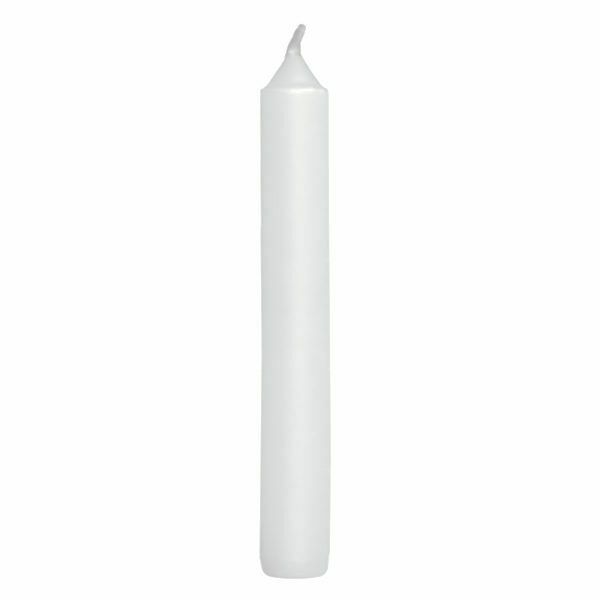 White Candles Unscented Dinner Household 6 Pack 190mm
