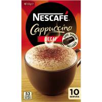 Nescafe Coffee Decaf Cappuccino Sachets 10 Pack