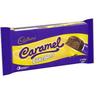 Cadbury Caramel Cake Bars 5 Pack 105g